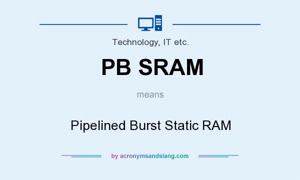 What does PB SRAM mean? It stands for Pipelined Burst Static RAM