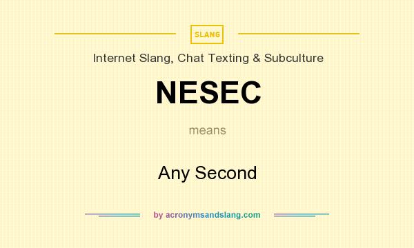 What does NESEC mean? It stands for Any Second