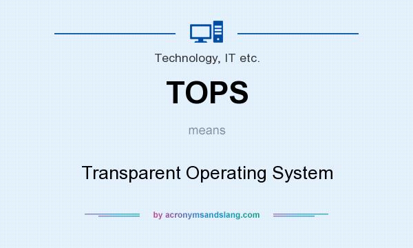 What does TOPS mean? It stands for Transparent Operating System