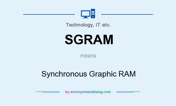 What does SGRAM mean? It stands for Synchronous Graphic RAM
