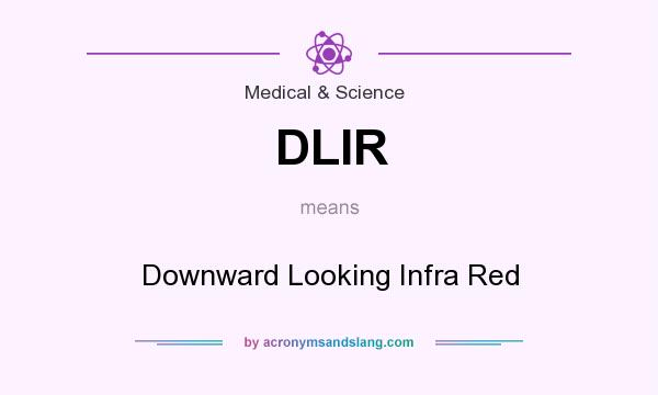 What does DLIR mean? It stands for Downward Looking Infra Red