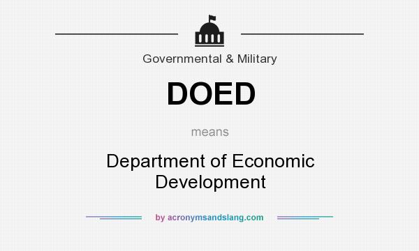 What does DOED mean? It stands for Department of Economic Development