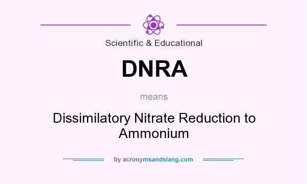 What does DNRA mean? It stands for Dissimilatory Nitrate Reduction to Ammonium