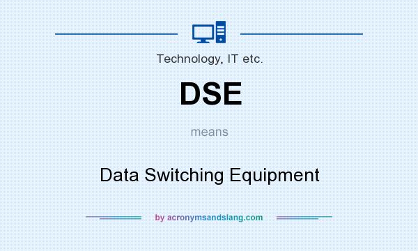 What does DSE mean? It stands for Data Switching Equipment