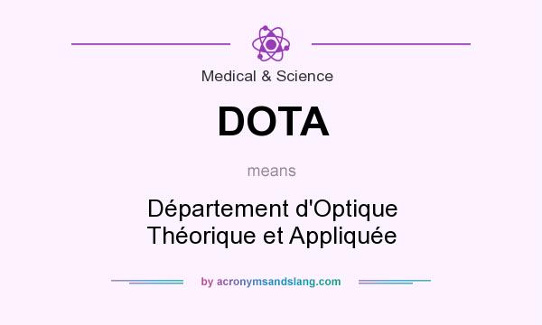 What does DOTA mean? It stands for Département d`Optique Théorique et Appliquée