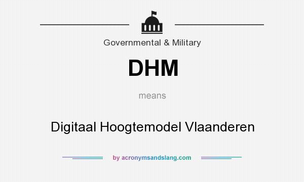 What does DHM mean? It stands for Digitaal Hoogtemodel Vlaanderen