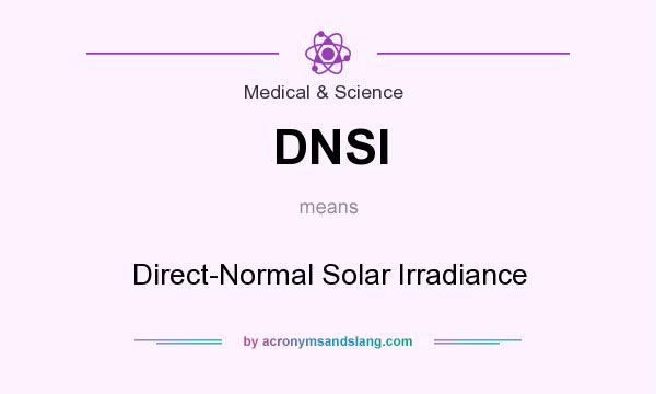 What does DNSI mean? It stands for Direct-Normal Solar Irradiance