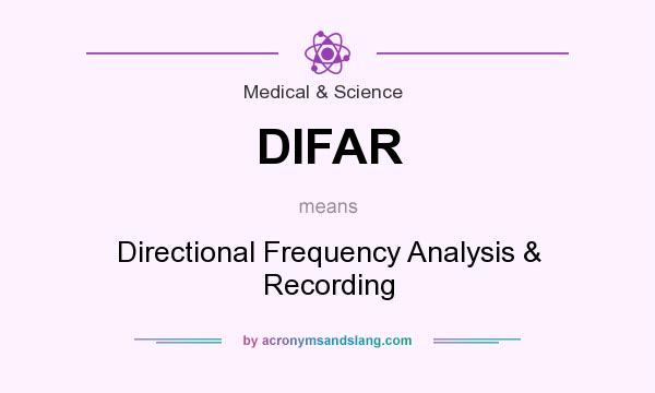 What does DIFAR mean? It stands for Directional Frequency Analysis & Recording