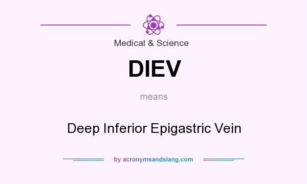 What does DIEV mean? It stands for Deep Inferior Epigastric Vein