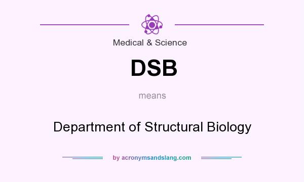 What does DSB mean? It stands for Department of Structural Biology