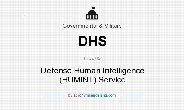 What does DHS mean? It stands for Defense Human Intelligence (HUMINT) Service