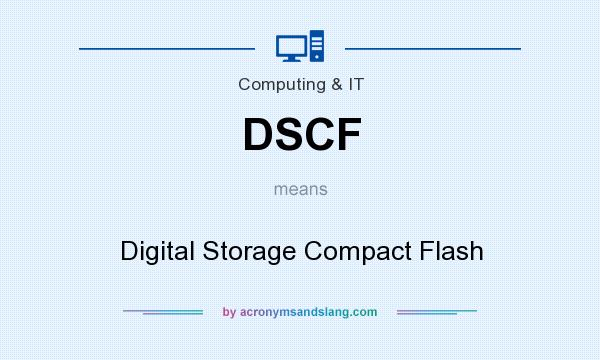 What does DSCF mean? It stands for Digital Storage Compact Flash