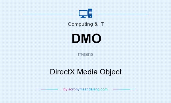 What does DMO mean? It stands for DirectX Media Object