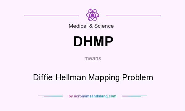 What does DHMP mean? It stands for Diffie-Hellman Mapping Problem