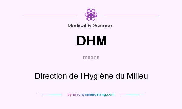 What does DHM mean? It stands for Direction de l`Hygiène du Milieu