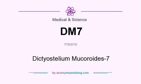 What does DM7 mean? It stands for Dictyostelium Mucoroides-7