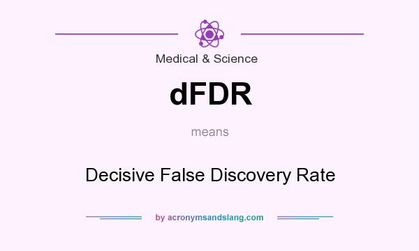 What does dFDR mean? It stands for Decisive False Discovery Rate
