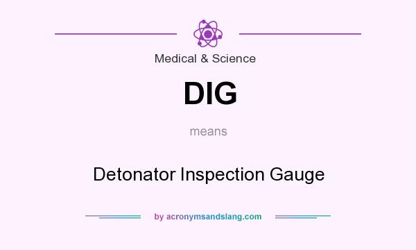 What does DIG mean? It stands for Detonator Inspection Gauge