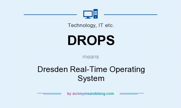 What does DROPS mean? It stands for Dresden Real-Time Operating System