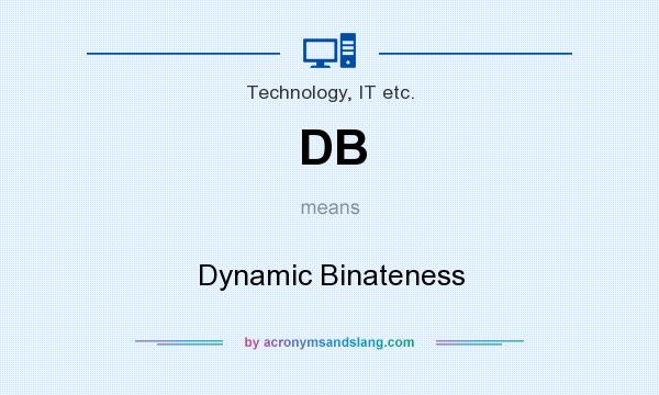 What does DB mean? It stands for Dynamic Binateness