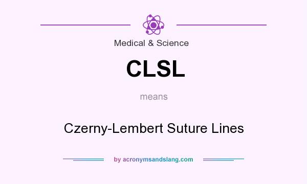 What does CLSL mean? It stands for Czerny-Lembert Suture Lines