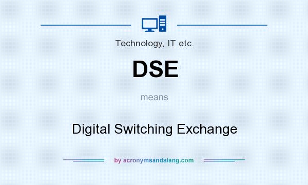 What does DSE mean? It stands for Digital Switching Exchange