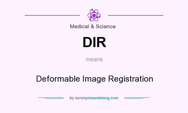 What does DIR mean? It stands for Deformable Image Registration
