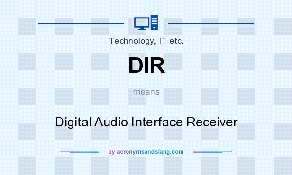 What does DIR mean? It stands for Digital Audio Interface Receiver