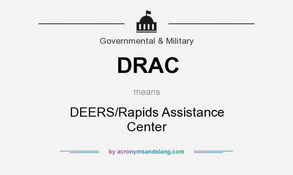 What does DRAC mean? It stands for DEERS/Rapids Assistance Center