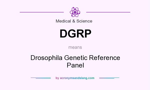 What does DGRP mean? It stands for Drosophila Genetic Reference Panel
