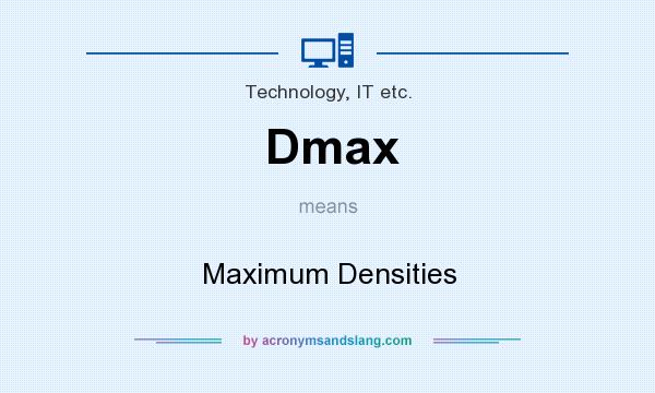 What does Dmax mean? It stands for Maximum Densities