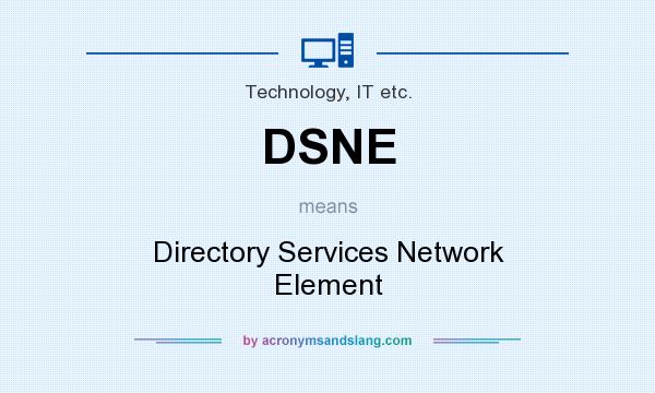 What does DSNE mean? It stands for Directory Services Network Element