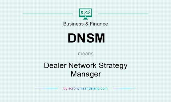 What does DNSM mean? It stands for Dealer Network Strategy Manager