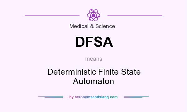 What does DFSA mean? It stands for Deterministic Finite State Automaton