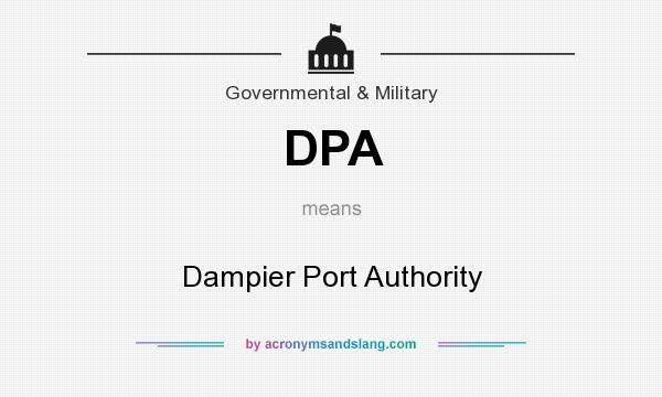 What does DPA mean? It stands for Dampier Port Authority