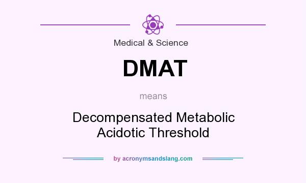 What does DMAT mean? It stands for Decompensated Metabolic Acidotic Threshold