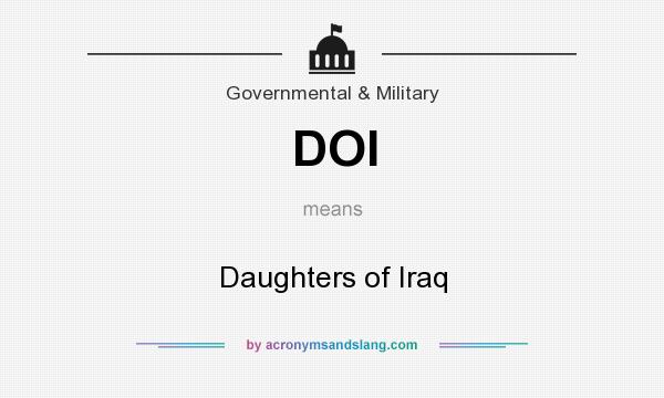 What does DOI mean? It stands for Daughters of Iraq