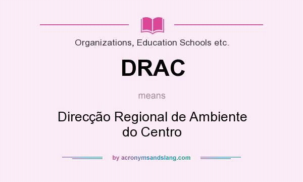 What does DRAC mean? It stands for Direcção Regional de Ambiente do Centro