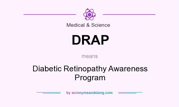What does DRAP mean? It stands for Diabetic Retinopathy Awareness Program