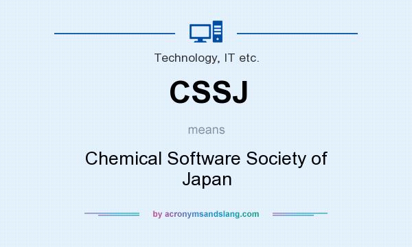 What does CSSJ mean? It stands for Chemical Software Society of Japan