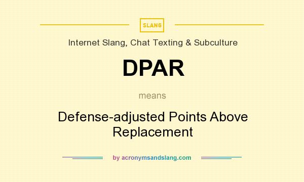 What does DPAR mean? It stands for Defense-adjusted Points Above Replacement