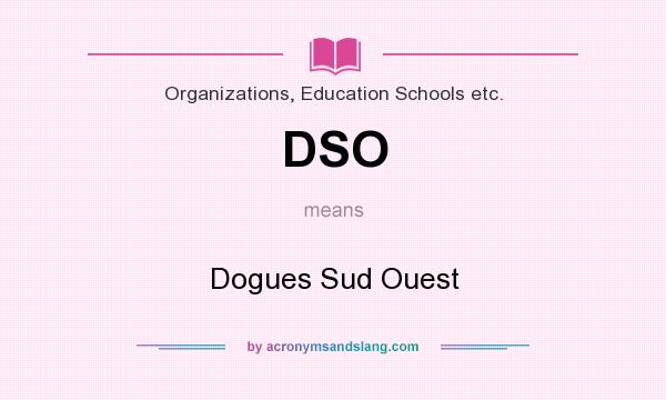 What does DSO mean? It stands for Dogues Sud Ouest