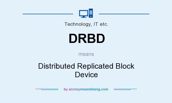 What does DRBD mean? It stands for Distributed Replicated Block Device
