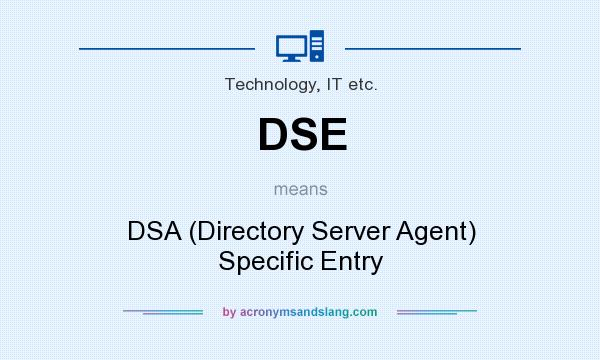 What does DSE mean? It stands for DSA (Directory Server Agent) Specific Entry