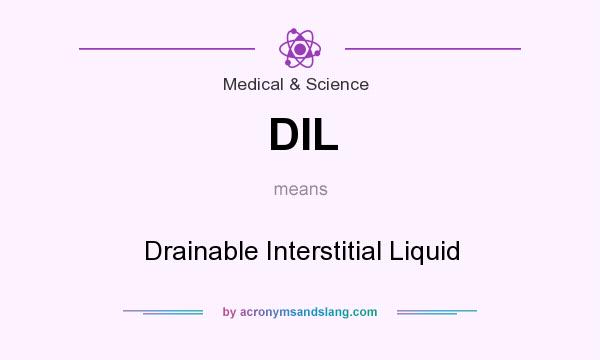 What does DIL mean? It stands for Drainable Interstitial Liquid