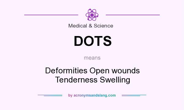 What does DOTS mean? It stands for Deformities Open wounds Tenderness Swelling