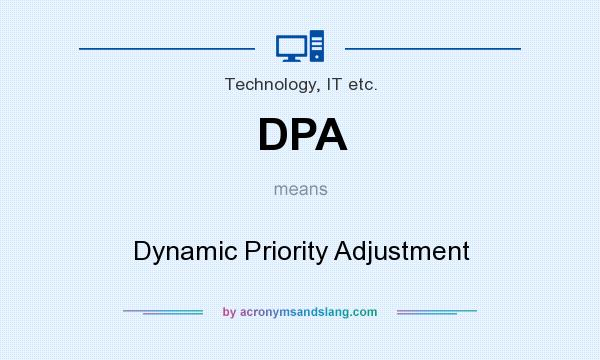 What does DPA mean? It stands for Dynamic Priority Adjustment