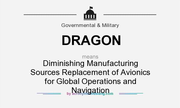 What does DRAGON mean? It stands for Diminishing Manufacturing Sources Replacement of Avionics for Global Operations and Navigation