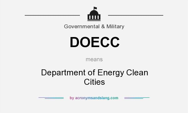 What does DOECC mean? It stands for Department of Energy Clean Cities
