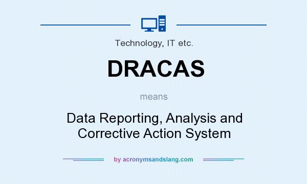 What does DRACAS mean? It stands for Data Reporting, Analysis and Corrective Action System
